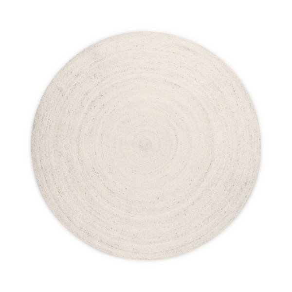 Tappeto rotondo color crema in iuta reversibile/tessuto a mano ø 200 cm Braided – Hanse Home