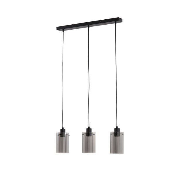 Lampada da soffitto nera con paralume in vetro 65x12 cm Vancouver - Light & Living-image-2