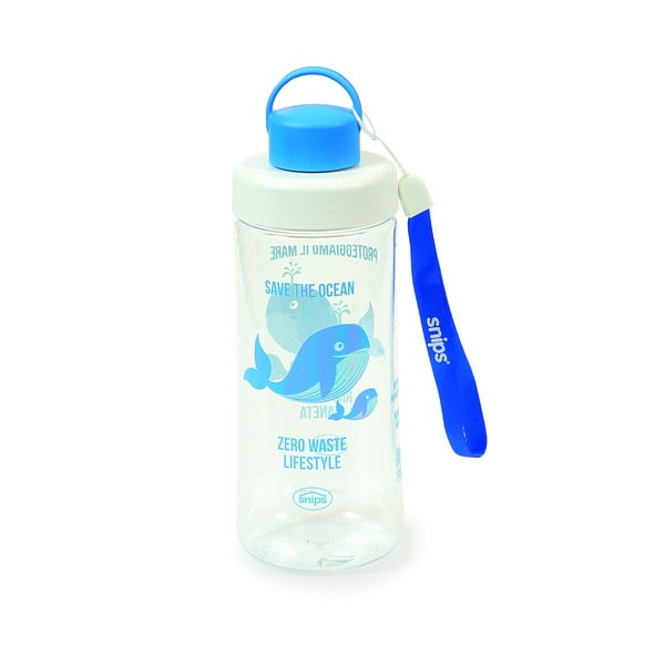 Bottiglia d'acqua blu Balena, 500 ml Save the Ocean - Snips