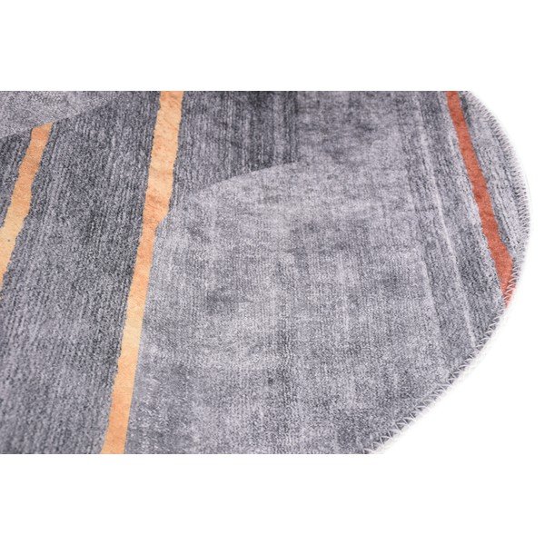 Tappeto lavabile grigio 120x180 cm Oval - Vitaus-image-2