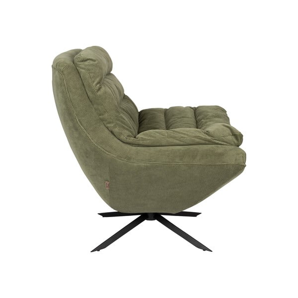 Poltrona in velluto verde Vince - Dutchbone-image-3