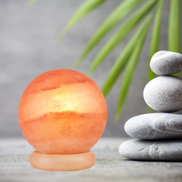 Lampada di sale arancione, altezza 16 cm Sally - LAMKUR-image-1