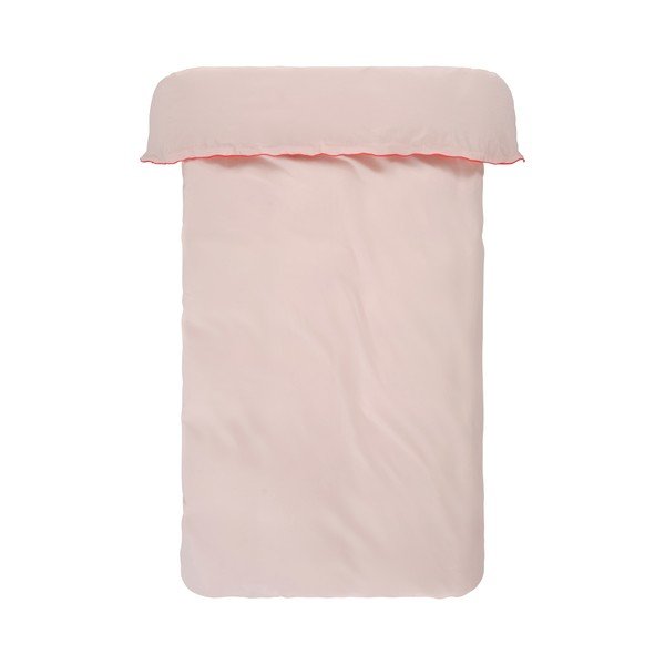 Set copripiumino e federa rosso/rosa chiaro in percalle di cotone per letto matrimoniale/per letto esteso 200x220 cm Pivot – Jotex
