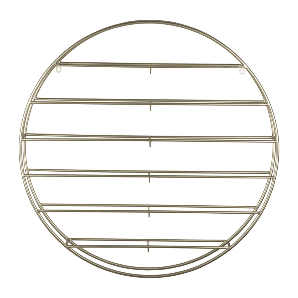 Portabottiglie da parete dorato in metallo numero di bottiglie 12 80x80x9 cm Redondo – PT LIVING | Scaffali per vino