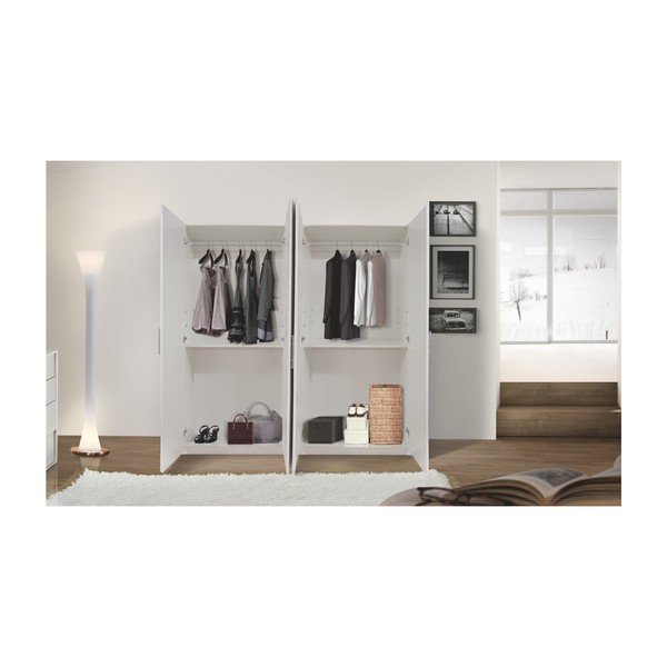 Armadio bianco a 4 ante Kristen - Evergreen House-image-3