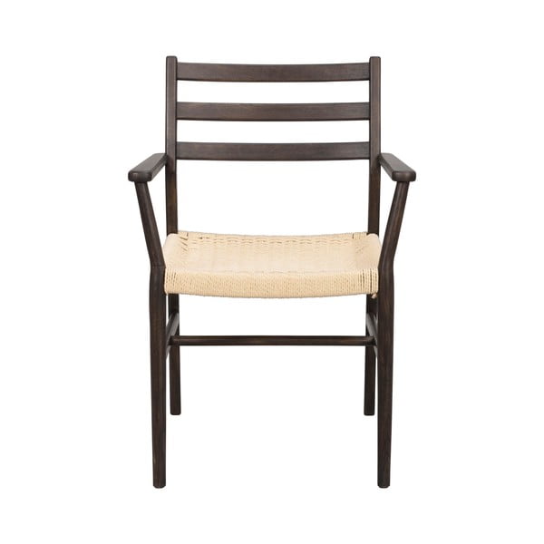 Sedia da pranzo in marrone scuro-naturale Harlan - Rowico-image-2