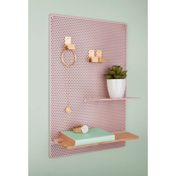 Bacheca in metallo rosa pallido , 34,5 x 52,5 cm Perky - PT LIVING-image-1