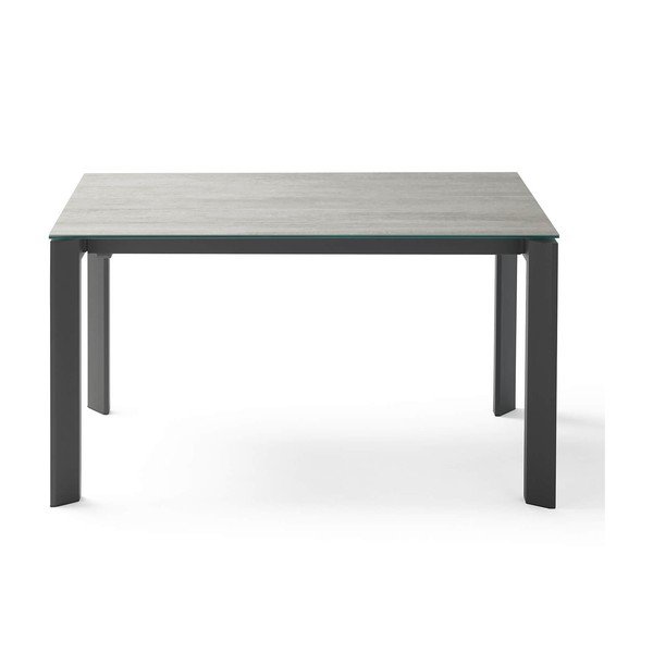 Tavolo da pranzo pieghevole grigio e nero Lisa Blaze, lunghezza 140/200 cm - sømcasa-image-1