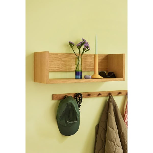 Attaccapanni da parete di colore naturale con effetto rovere 100 cm Cosplay - Hübsch-image-1