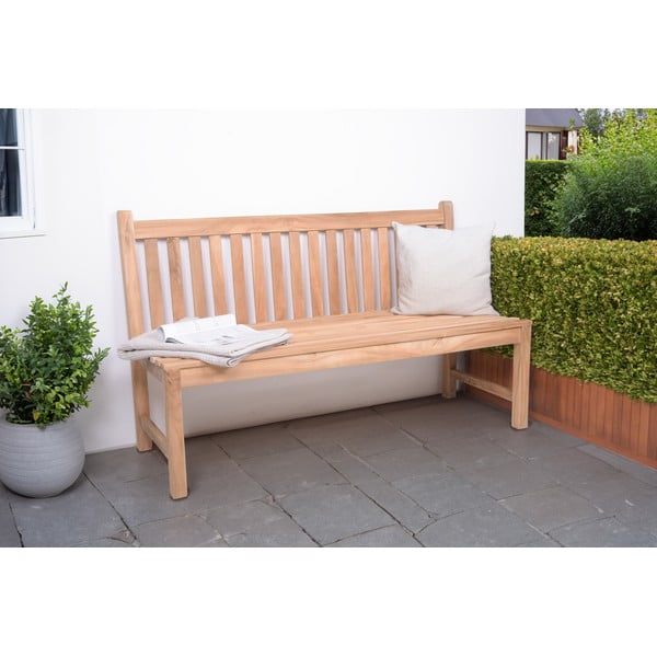 Panca da giardino di colore naturale in legno massiccio Solo – Garden Pleasure-image-1