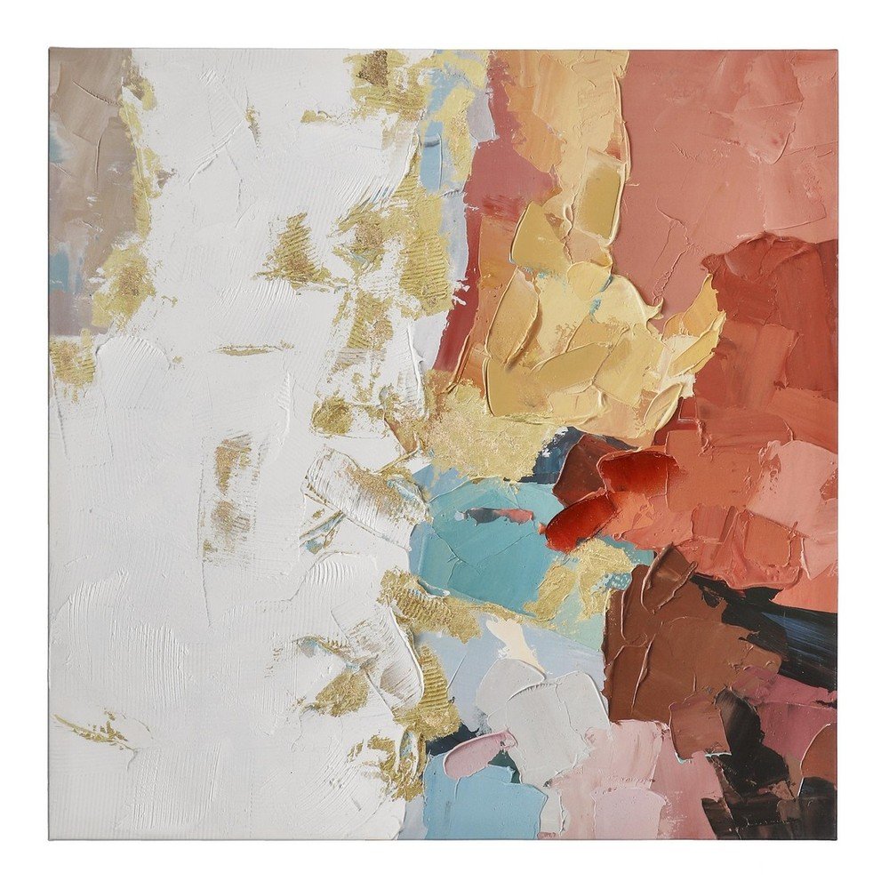 Dipinto stampato/con elementi dipinti a mano dipinto su tela 80x80 cm Crown – Bizzotto | Quadri