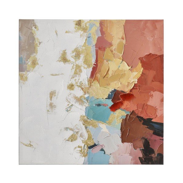 Dipinto stampato/con elementi dipinti a mano dipinto su tela 80x80 cm Crown – Bizzotto