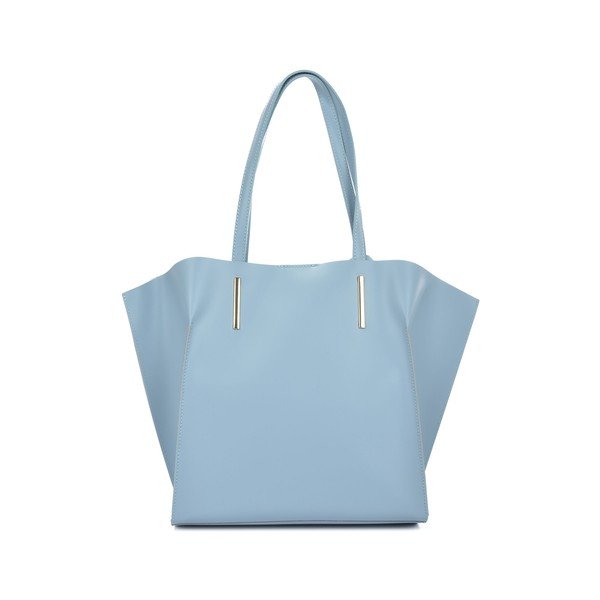 Světle modrá kožená kabelka Mangotti Bags Caritta-image-3