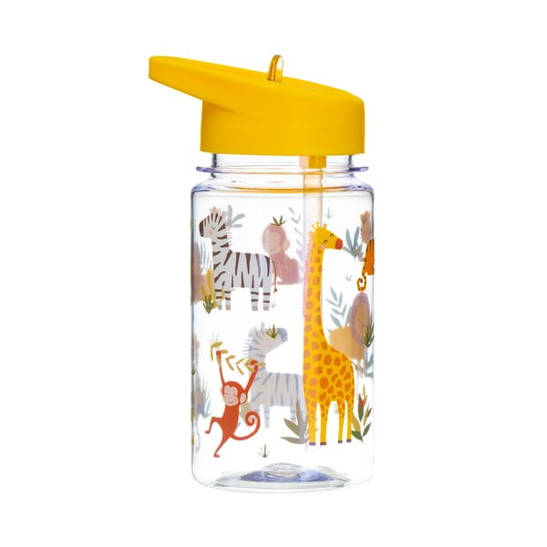 Borraccia per bambini con cannuccia Drink Up Safari, 400 ml Savannah Safari - Sass & Belle-image-2