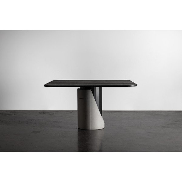 Tavolo da pranzo con piano in rovere 140x140 cm Sharp - Lyon Béton-image-3