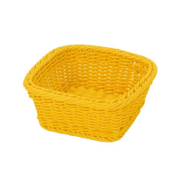 Košík Korb Quadra Yellow, 19x19x7,5 cm