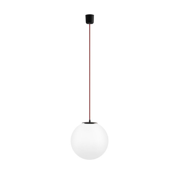 Svítídlo Tsuki L Elementary, opal matte/black/red/black