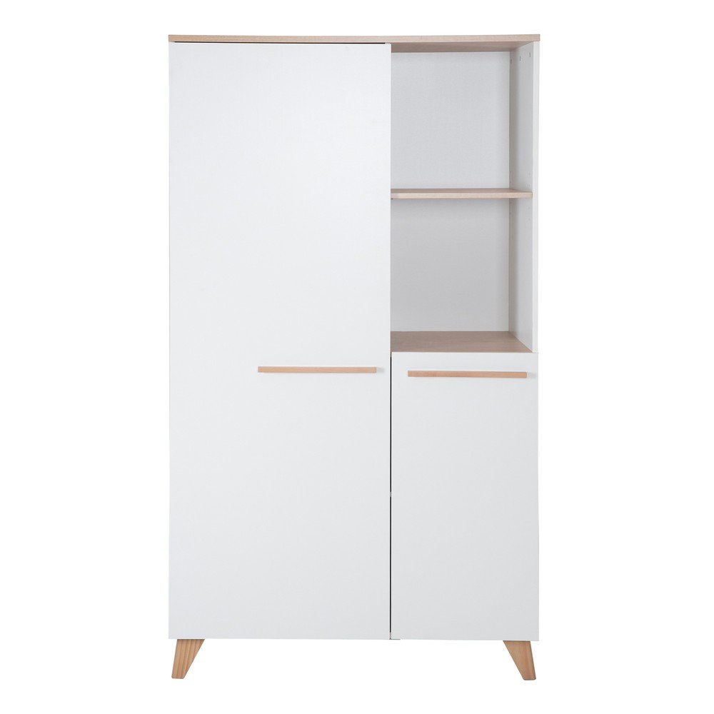 Armadio per bambini bianco con effetto rovere 52x180x180 cm Léon – Roba | Armadi per bambini