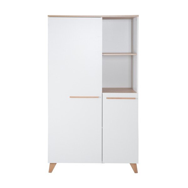 Armadio per bambini bianco con effetto rovere 52x180x180 cm Léon – Roba