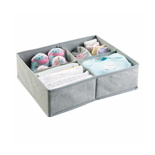 Šedý organizér se 4 díly do zásuvky InterDesign Alto, 30,5 x 35,5 cm
