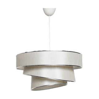 Lampadario color crema/argentato con paralume in tessuto ø 40 cm Couper – Opviq lights