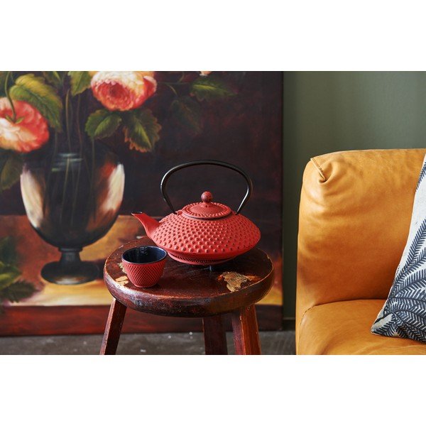 Teiera in ghisa rossa con colino per tè sfuso , 1,25 l Xilin - Bredemeijer-image-1