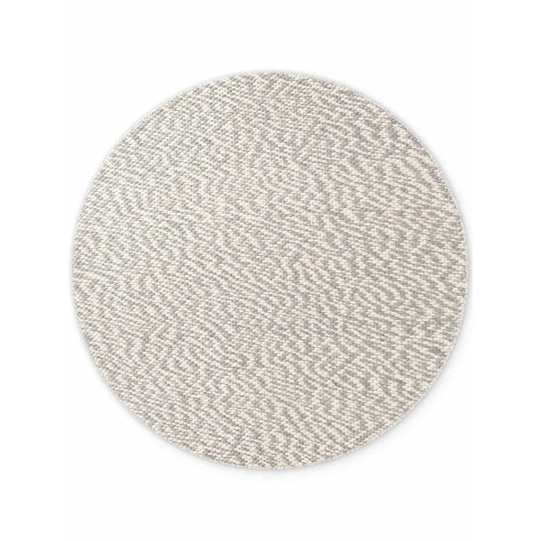 Tappeto rotondo grigio chiaro/color crema in lana tessuto a mano ø 160 cm Lyon Beans – Elle Decoration-image-4