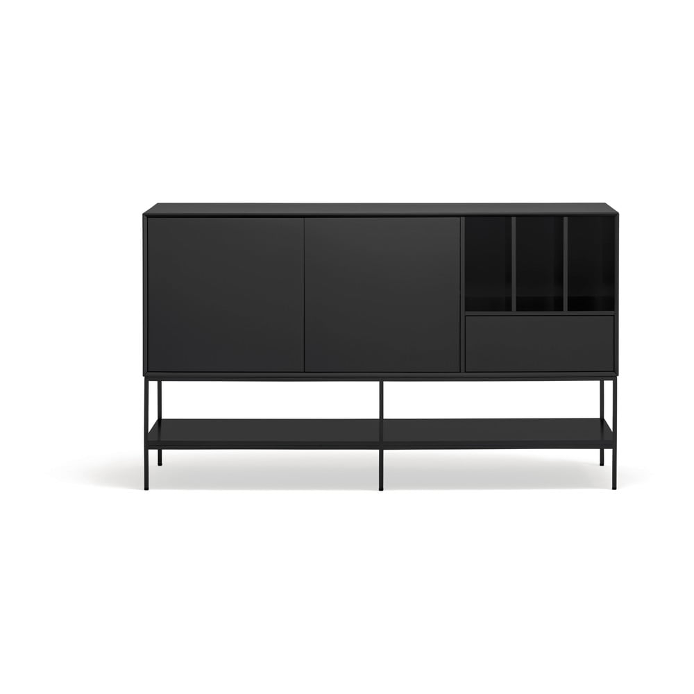 Cassettiera nera 166x98x45 cm Platt – Teulat | Cassettiere