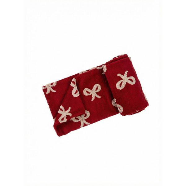 Coperta rossa/beige in micropile a tema natalizio 150x200 cm XMAS – Tiseco Home Studio