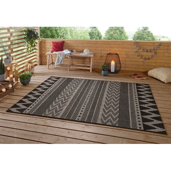 Tappeto per esterni nero e beige , 70 x 140 cm Sidon - NORTHRUGS-image-2