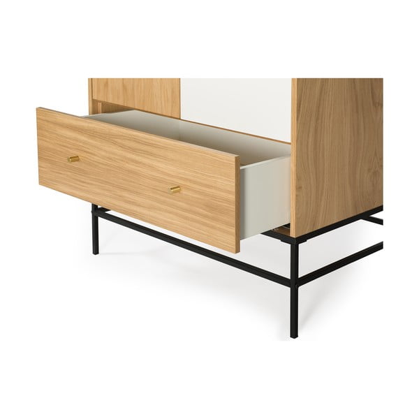 Armadio bianco in rovere 80x190 cm Flora - Woodman-image-4