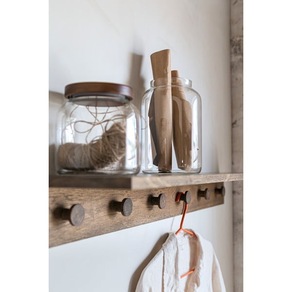 Appendiabiti da parete in rovere marrone con ripiano 90 cm Showcase - Mette Ditmer Denmark-image-4