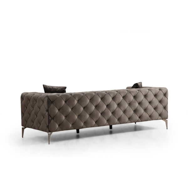 Divano in velluto grigio scuro 237 cm Como - Balcab Home-image-2