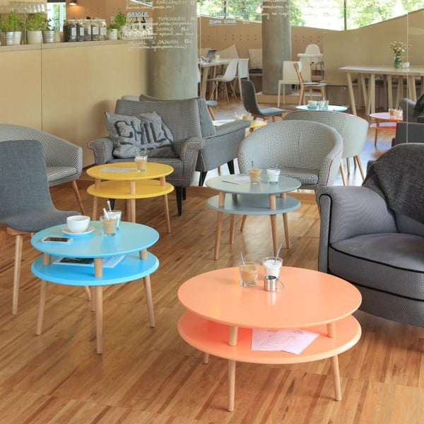 Tavolino da salotto rotondo color antracite ø 70 cm Ufo – Ragaba-image-3