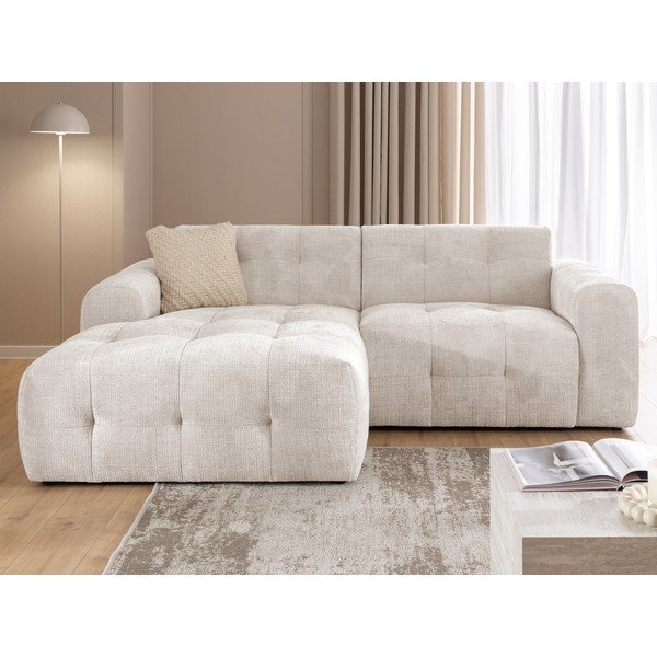Divano angolare color crema (con penisola a sinistra/con chaise lounge) Melva – Ropez-image-4