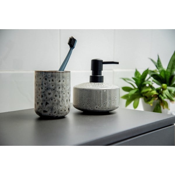 Tazza in ceramica grigia per spazzolini da denti Oviedo - Wenko-image-4
