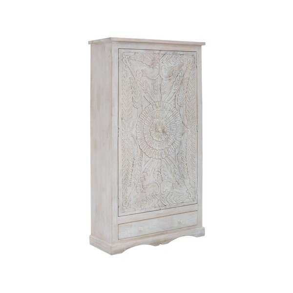 Armadio in legno di mango bianco 100x175 cm Rana - Støraa-image-1