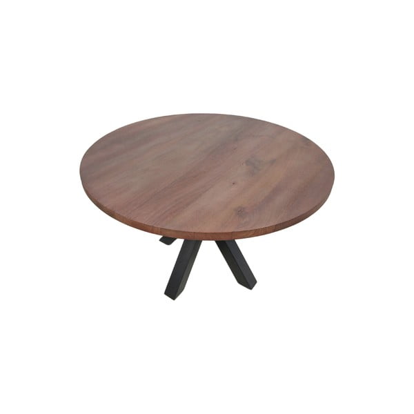 Tavolo da pranzo rotondo con piano in legno di mango grezzo collezione HMS, ⌀ 120 cm Round - HSM collection-image-1