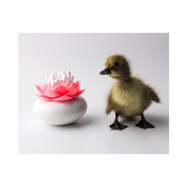 Držák na vatové tyčinky Lotus, bílá/růžová-image-3