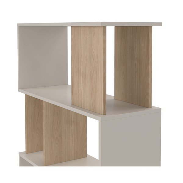 Libreria color crema con effetto rovere 80x173,5x29,5 cm Maze – Tvilum-image-2