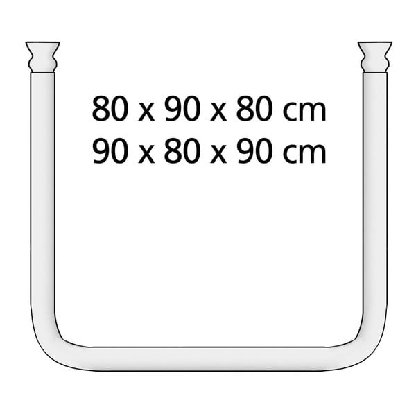 Asta angolare universale nera per tenda da doccia Nero, ø 2 cm - Wenko-image-4