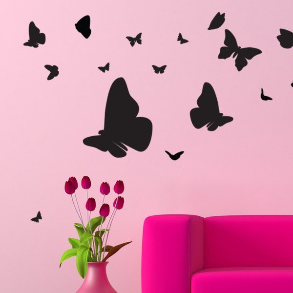 Set samolepky a 15 Swarovski krystalů Ambiance Butterflies