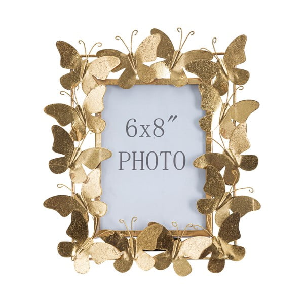 Cornice in metallo color oro 28x30,5 cm Butterfly - Mauro Ferretti