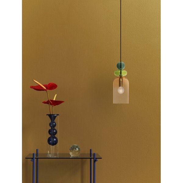 Lampadario dorato in vetro ø 11 cm Murano – Nova Luce-image-1