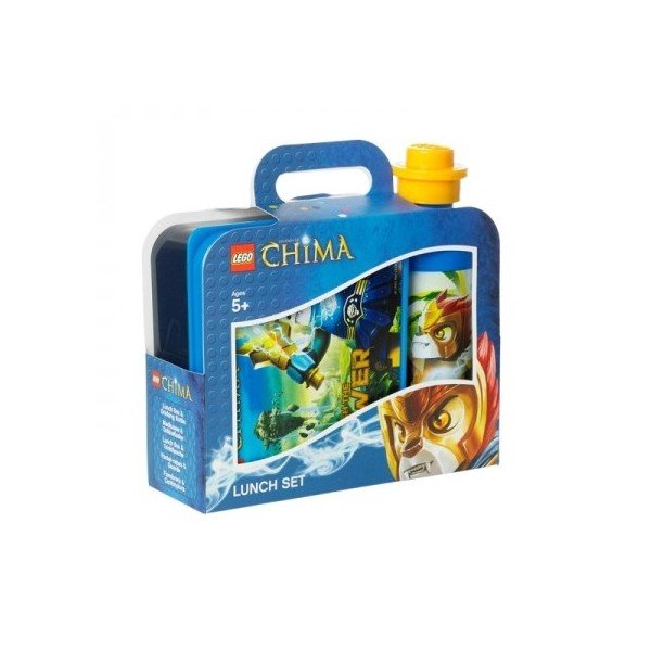 Láhev na pití a box na svačinu Legend of Chima, modré