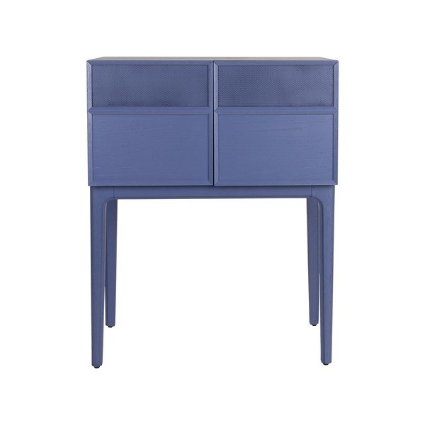 Cassettiera blu con effetto rovere 80x100x45 cm June – Zuiver