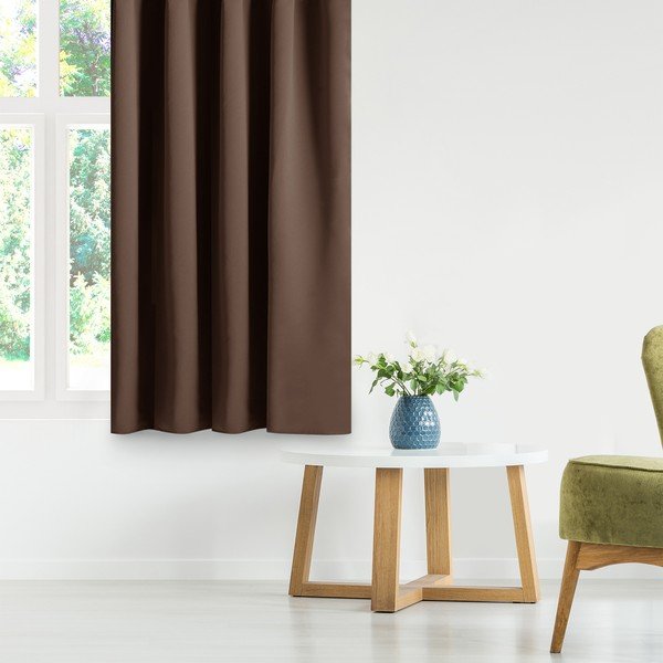 Tenda parzialmente oscurante marrone 140x175 cm Kierra – Restilo-image-2