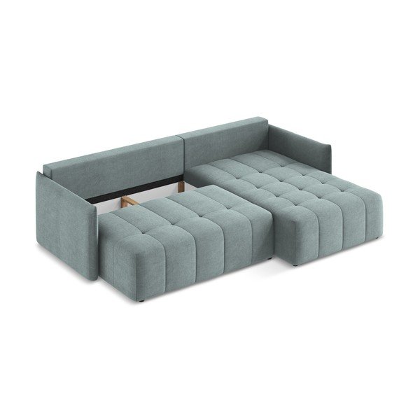 Divano angolare blu allungabile/con contenitore (con penisola a destra/con chaise lounge) Moku – Makamii-image-3
