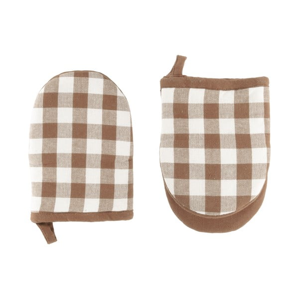 Set di guanti da forno in cotone 2 pz Gingham – Tiseco Home Studio