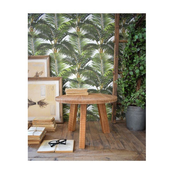 Tavolino country in teak, ø 50 cm - Orchidea Milano